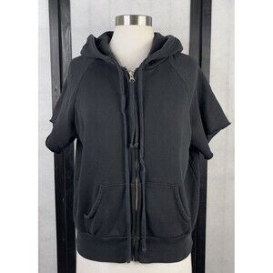 NILI LOTAN  Percy Zipped Short Sleeve Hoodie. Size: S